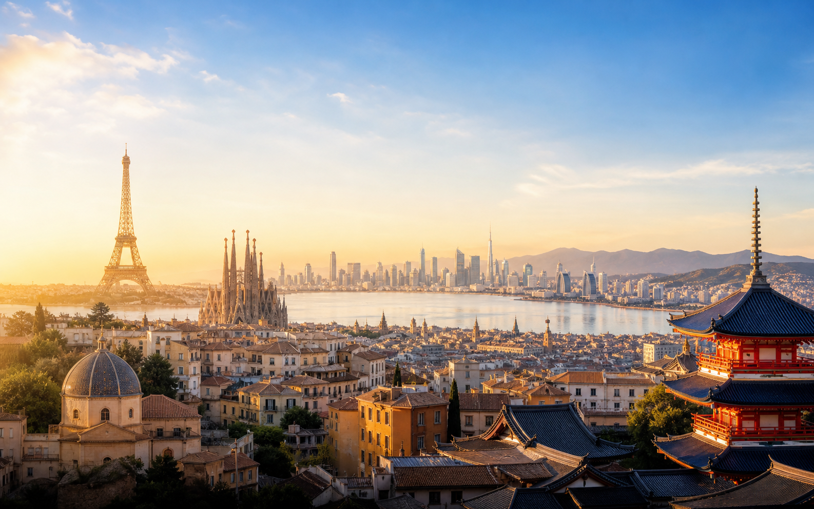 Europe landmark and travel scenery